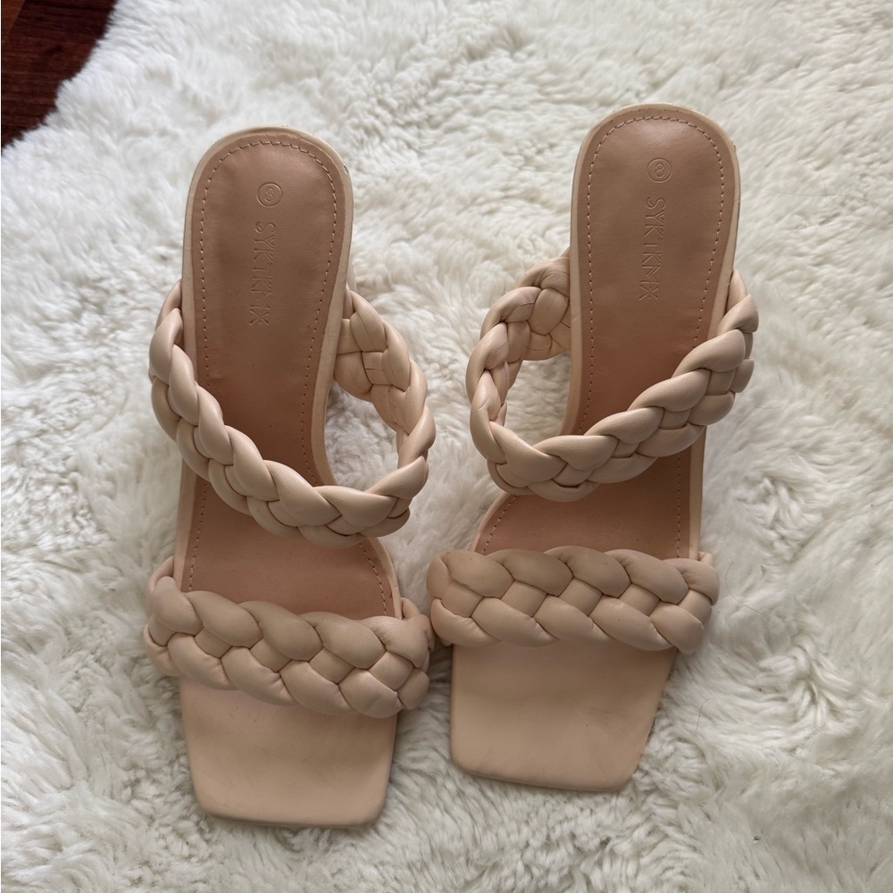 Women's Cream Braided Sandals